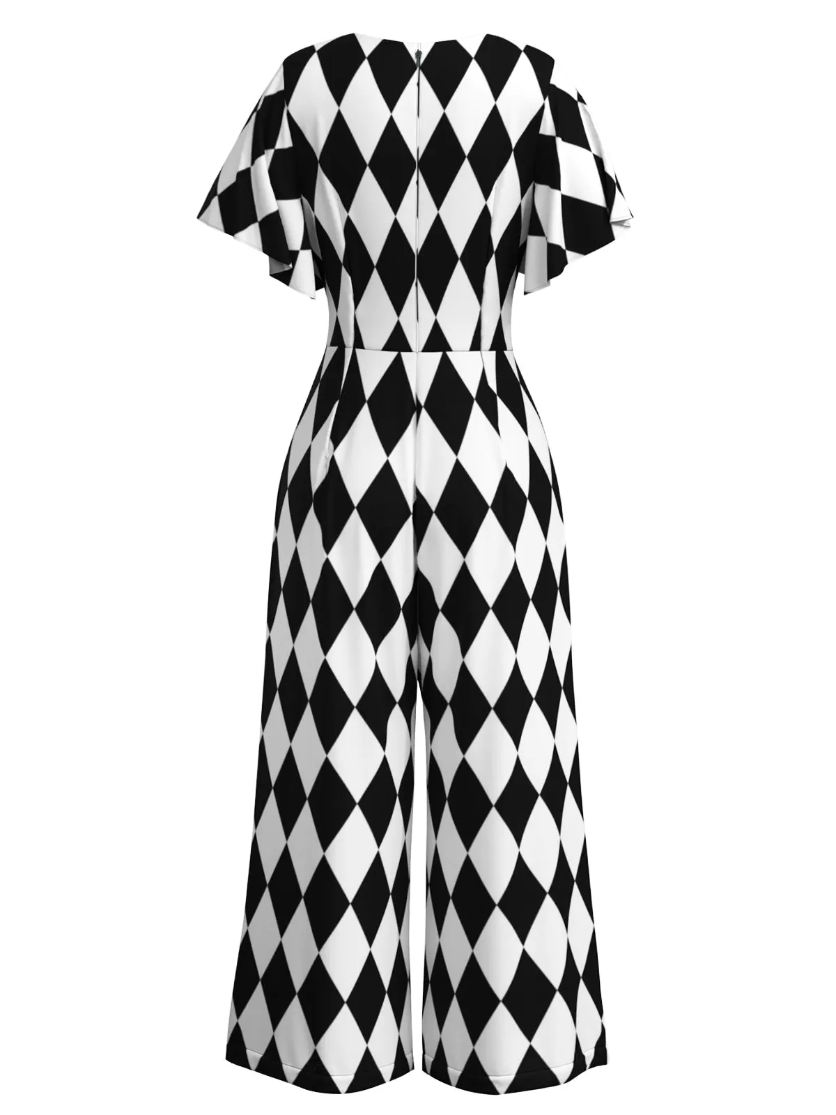 1930s Halloween Gingham Plaid Jumpsuit