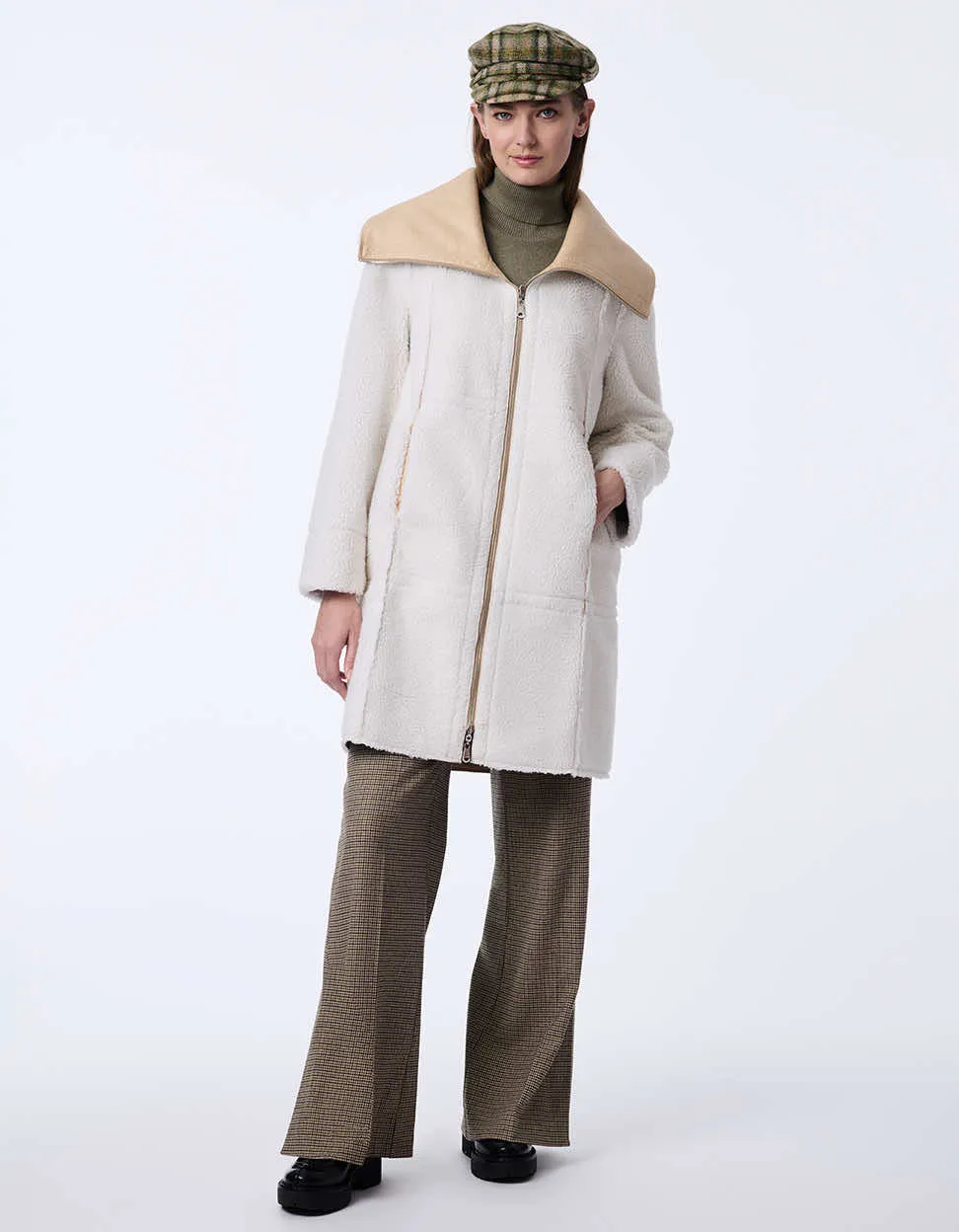 Alpine Whisper Teddy and Faux Leather Reversible Coat