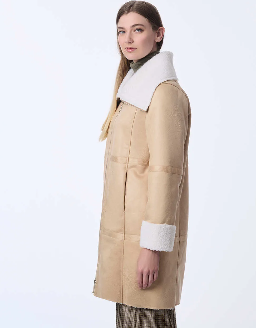 Alpine Whisper Teddy and Faux Leather Reversible Coat