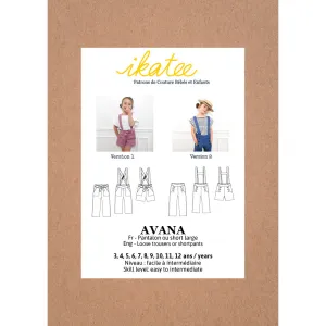 AVANA pants or shortpants- Girl 3/12 - Paper Sewing Pattern