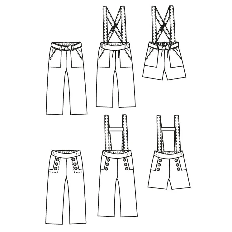 AVANA pants or shortpants- Girl 3/12 - Paper Sewing Pattern