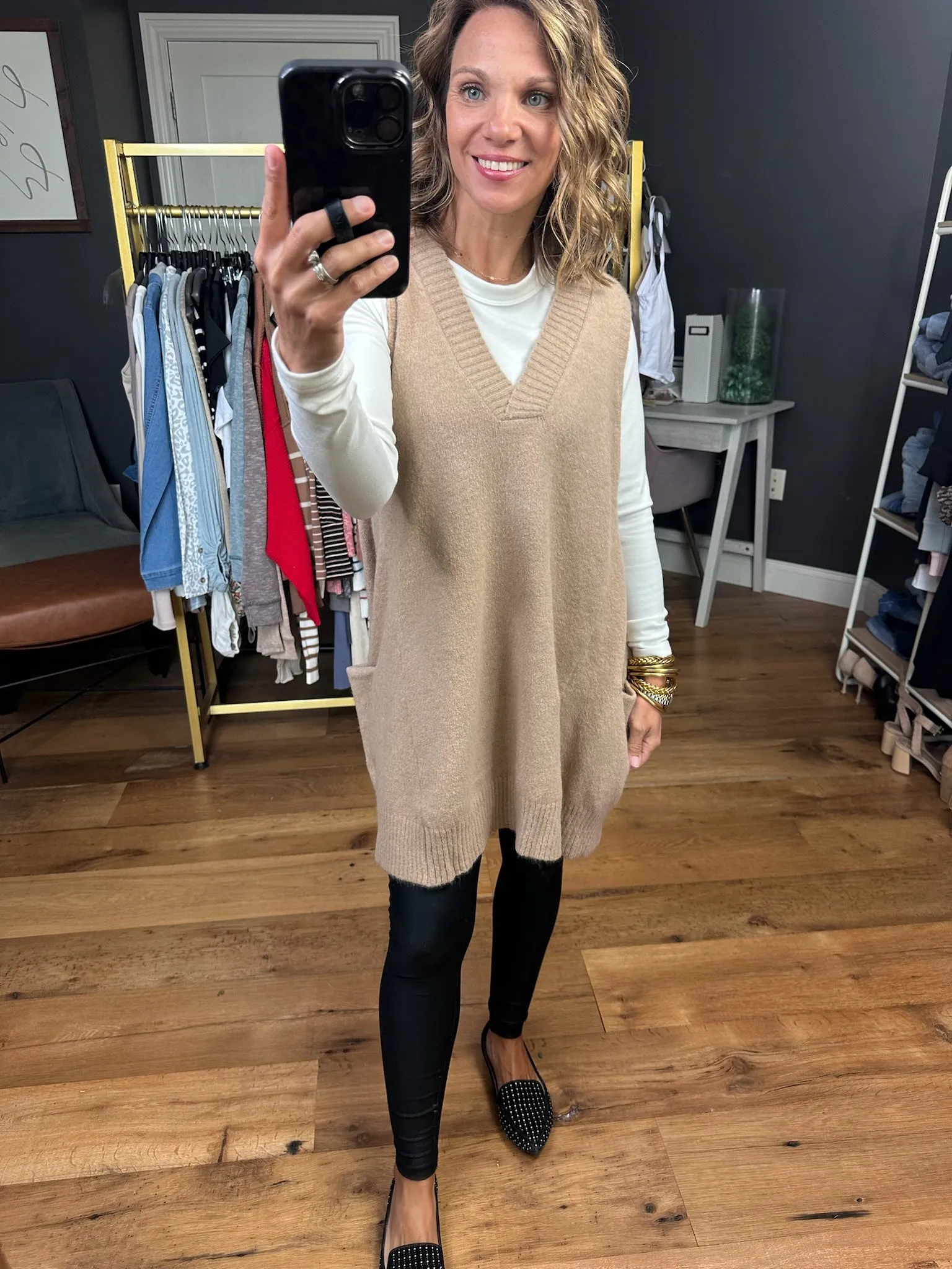 Back In Time V-Neck Tunic Sweater - Multiple Options