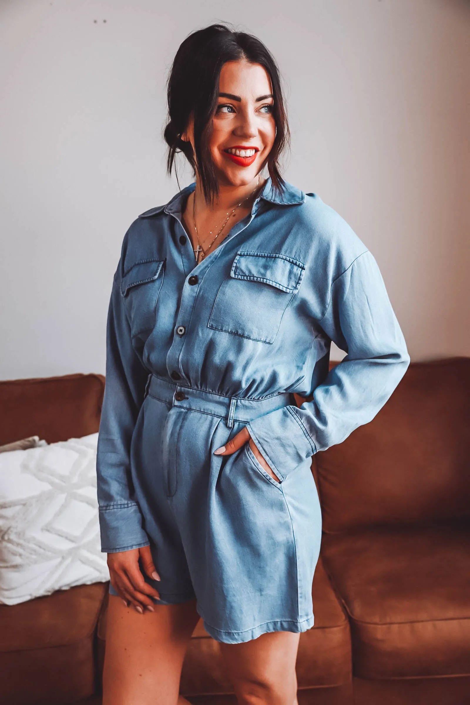 Bailey Romper-Denim