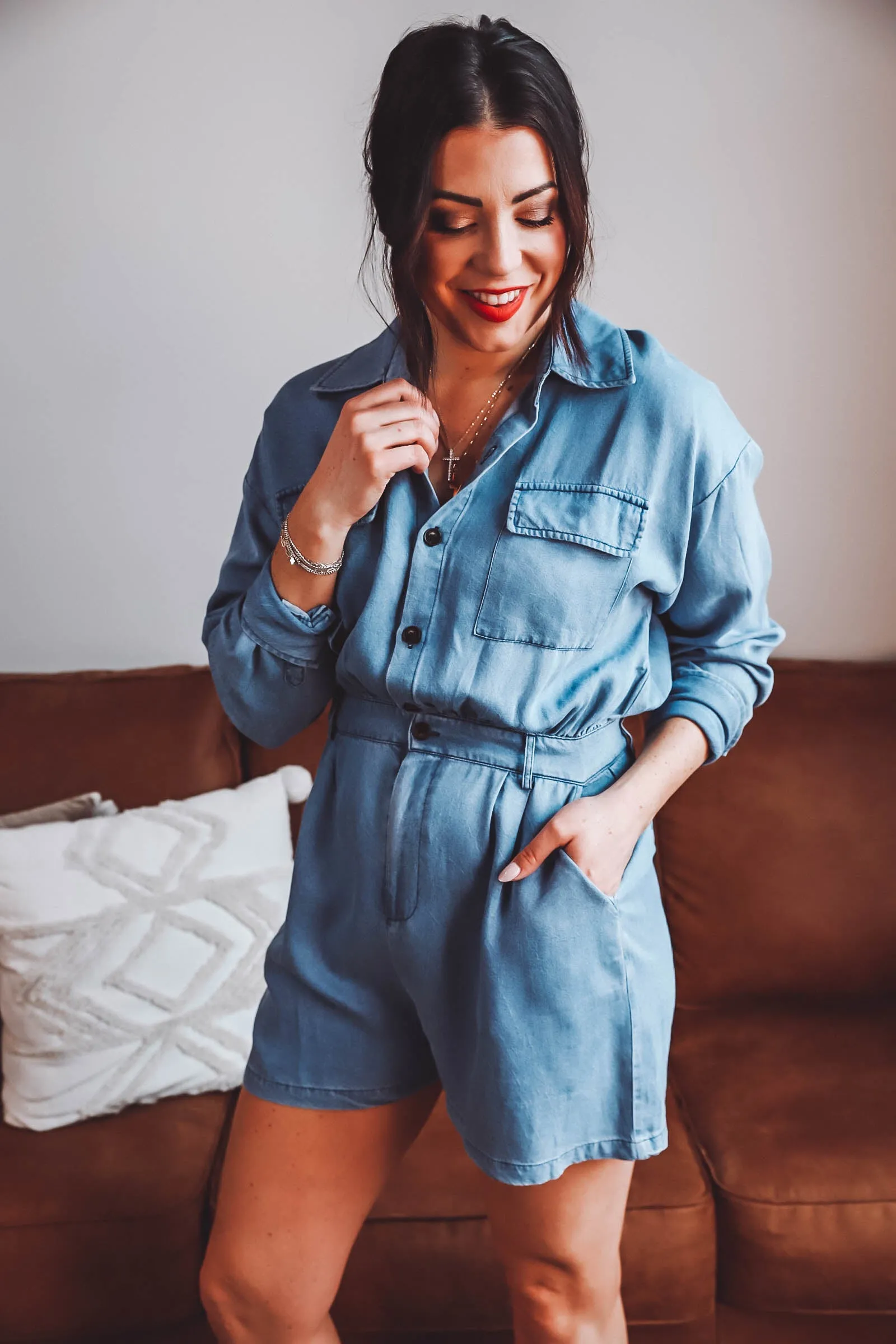 Bailey Romper-Denim