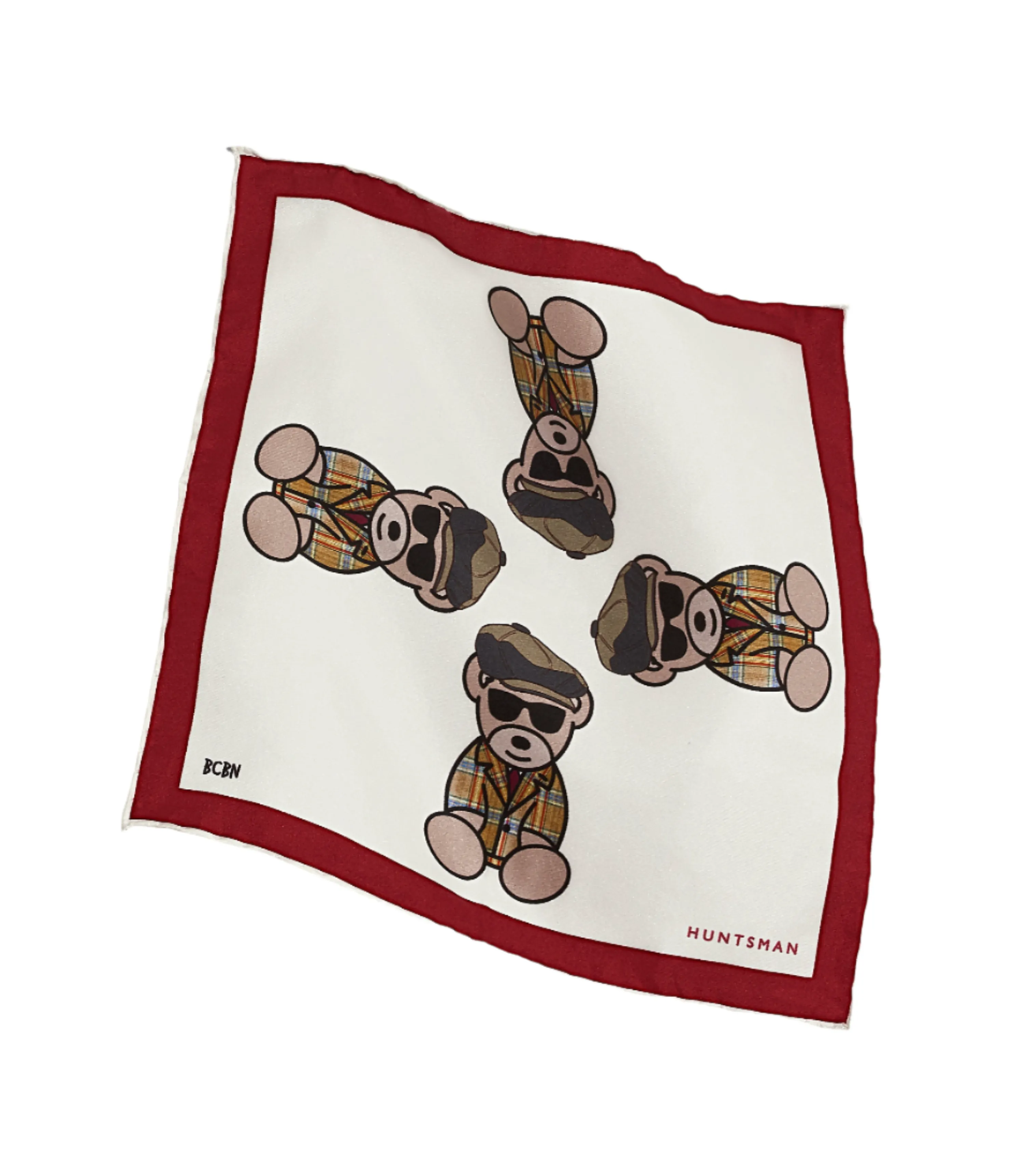 BCBN - The Huntsman Teddy Silk Pocket Square