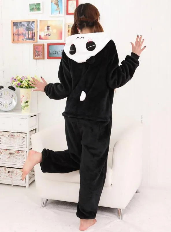 BLACK CARTOON PAJAMA PANDA FOR MALE AND FEMALE LOVERS