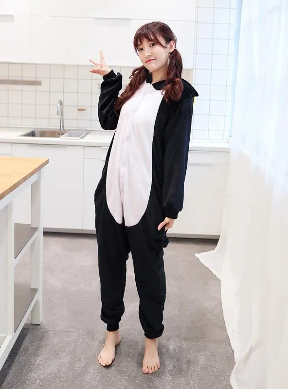 BLACK CARTOON SIAMESE PAJAMAS PENGUIN ANIMALS SIAMESE