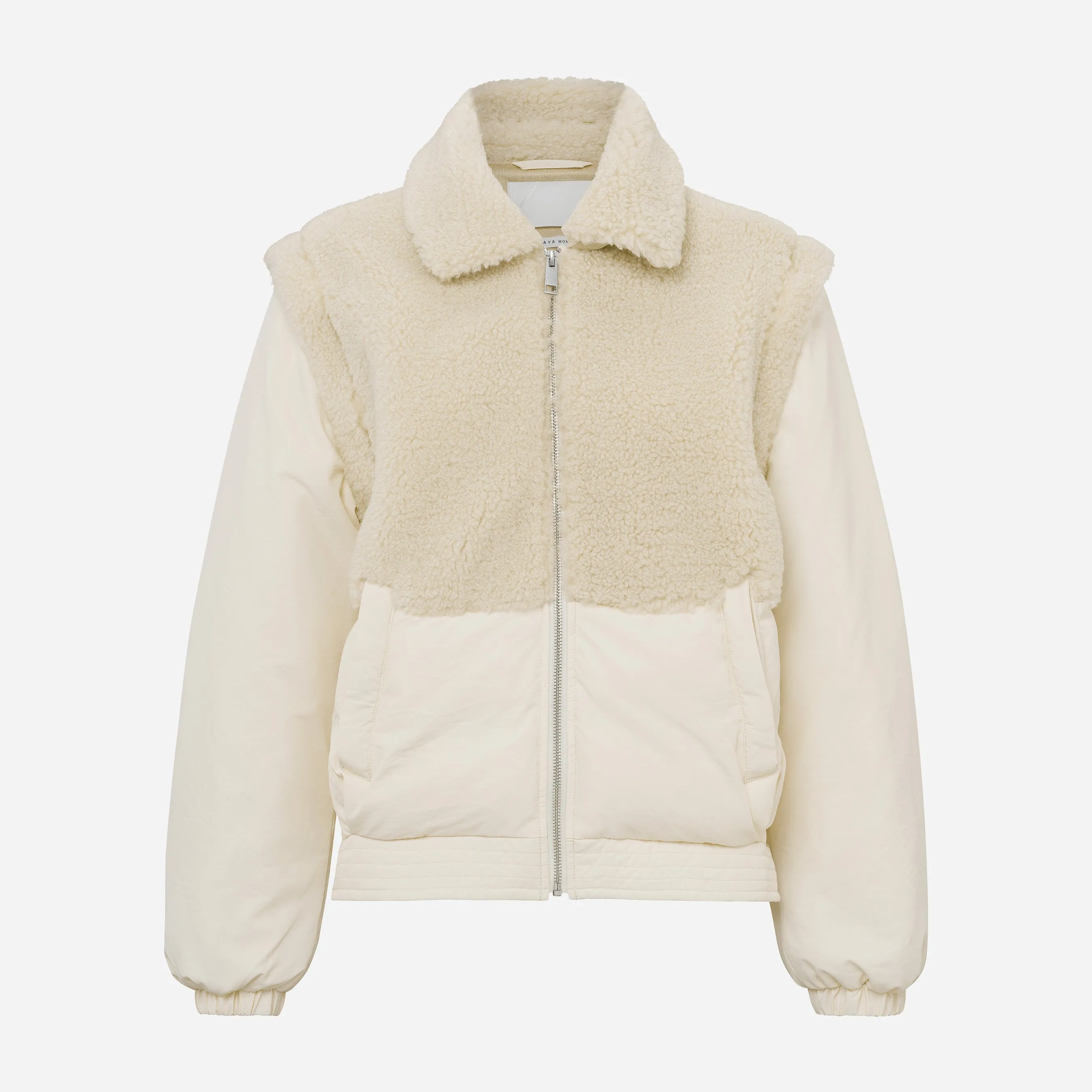 Bomber Jacket with Teddy Detail