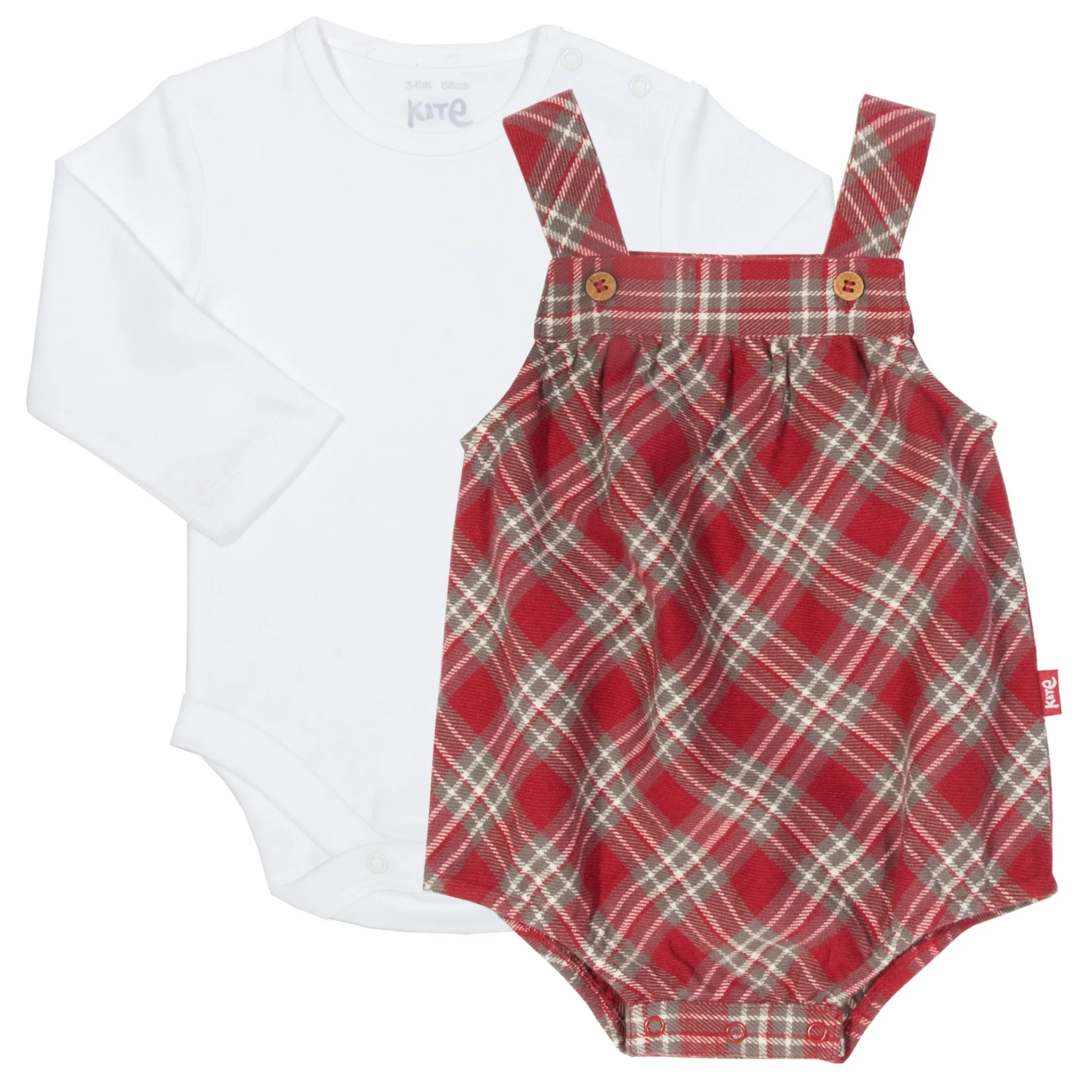 Check bubble romper set