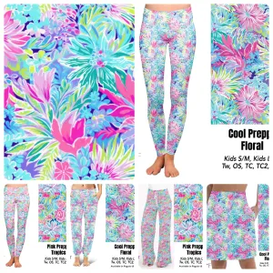 Cool Preppy Floral leggings and capris with pockets