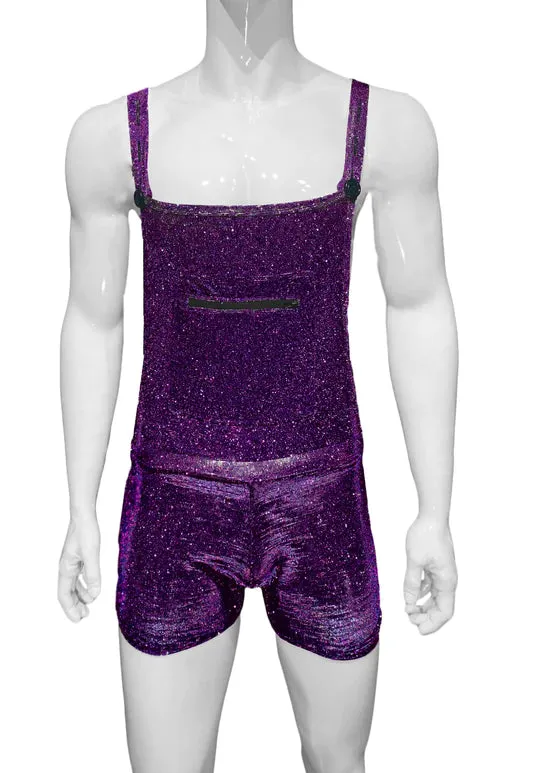 Glitter Overalls - Purple