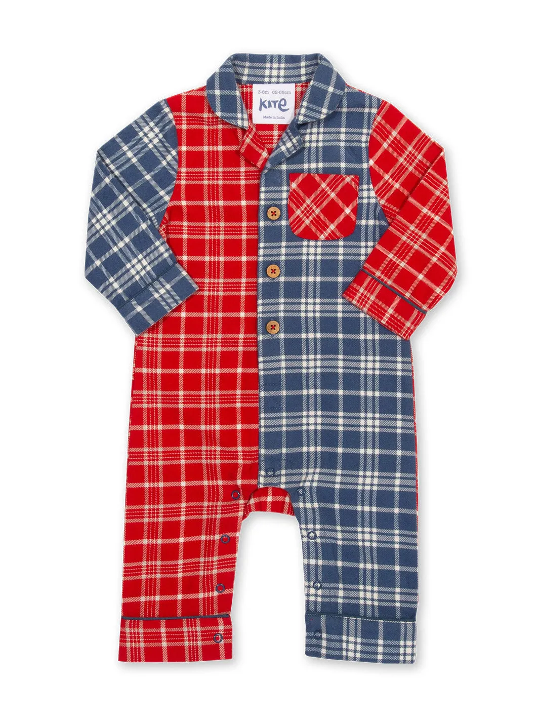 Hotchpotch check romper