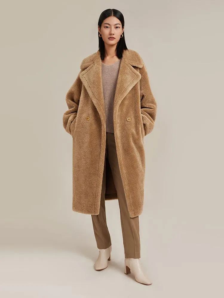 Lamb Wool Oversized Teddy Overcoat