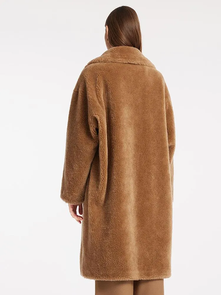 Lamb Wool Oversized Teddy Overcoat