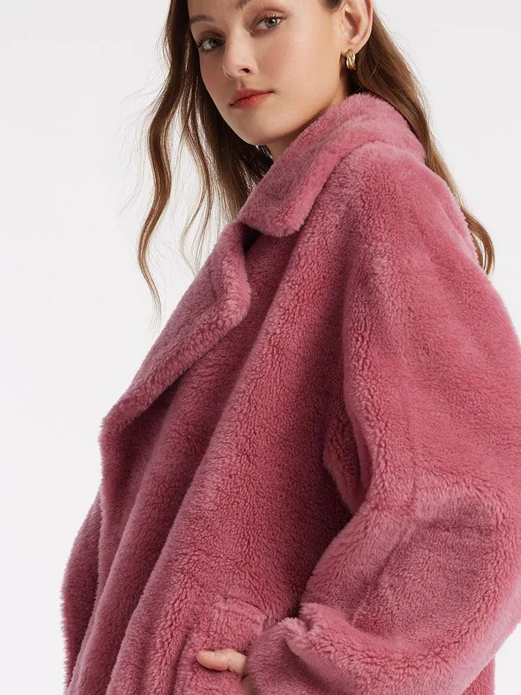 Lamb Wool Oversized Teddy Overcoat