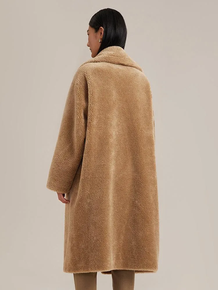 Lamb Wool Oversized Teddy Overcoat