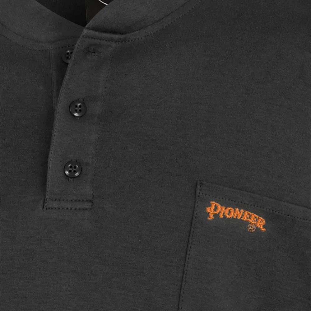 Long-Sleeved Shirt - Pioneer 100% Cotton Flame Resistant Interlock 7 oz. Henley Shirt, 331 / 332