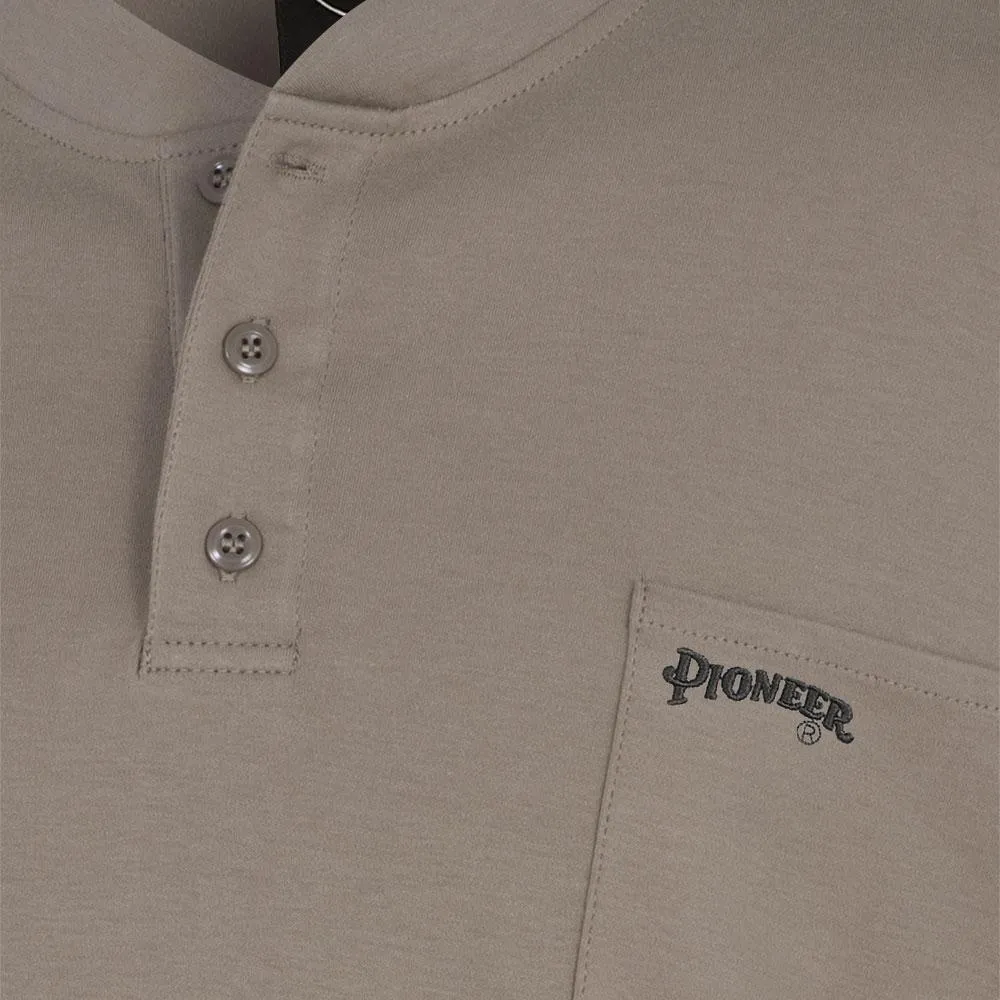 Long-Sleeved Shirt - Pioneer 100% Cotton Flame Resistant Interlock 7 oz. Henley Shirt, 331 / 332