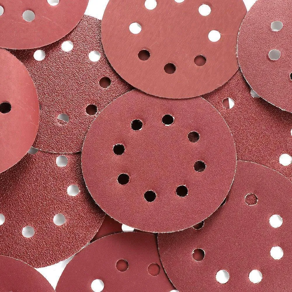 P-80 5 inch 8 Hole Sanding Discs Grind Paper Sanding Disc~2350