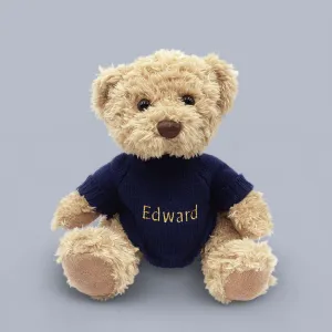 Personalised Bertie Bear, Navy