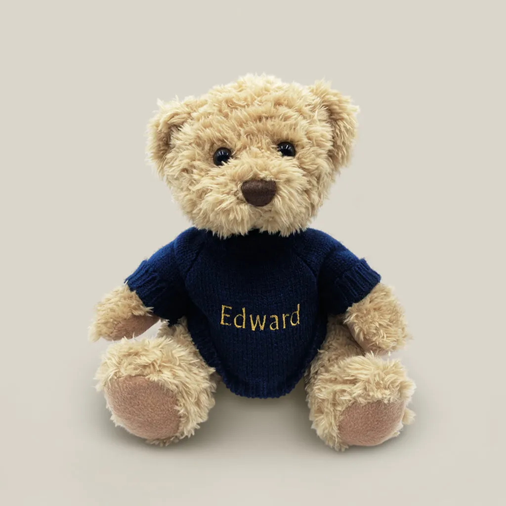 Personalised Bertie Year Bear Navy