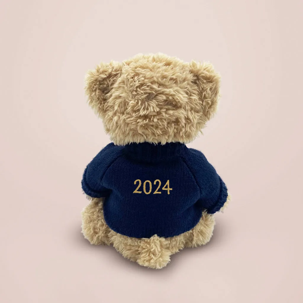 Personalised Bertie Year Bear Navy