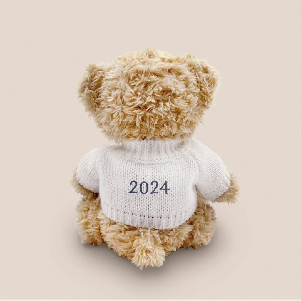 Personalised Bertie Year Bear White