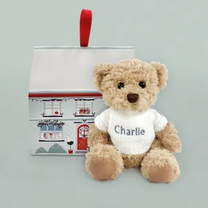 Personalised Send a Christmas Cuddle Bear - White