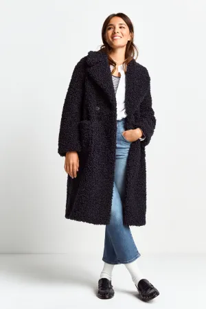 R&R Midnight Blue Teddy Coat