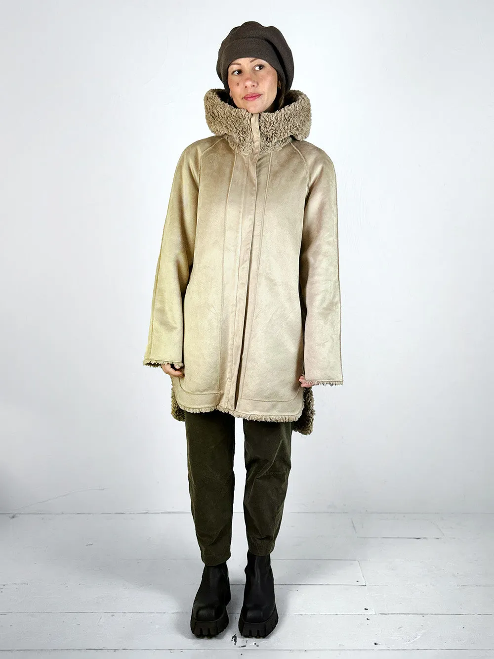 Rino   Pelle Marre Reversible Hooded Coat - 2 Colours