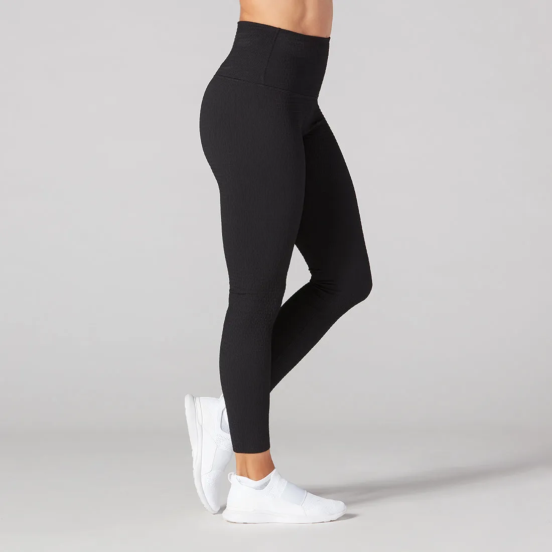 Seersucker High Waisted 7/8 Leggings *