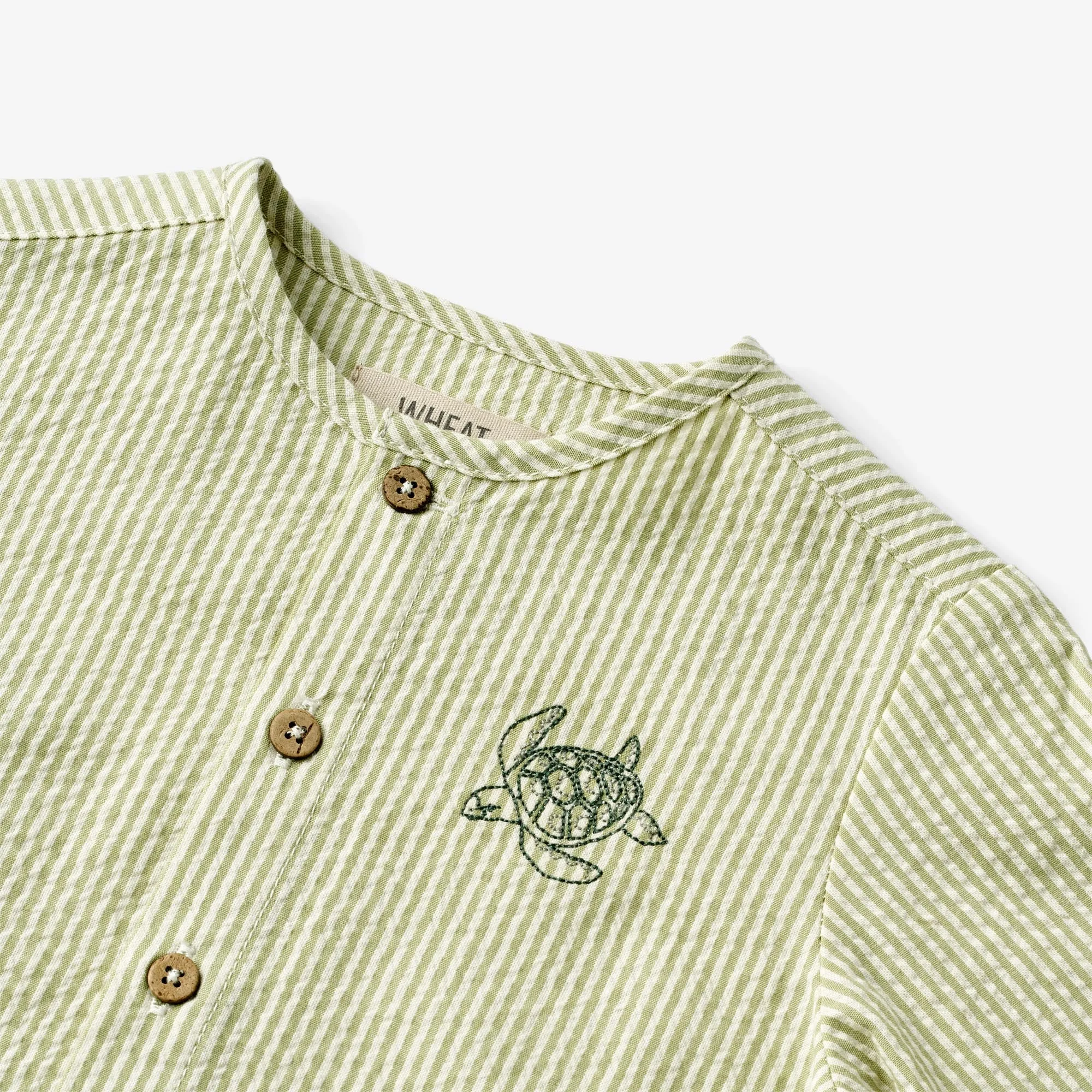 Shirt Embroidery Shelby - green stripe