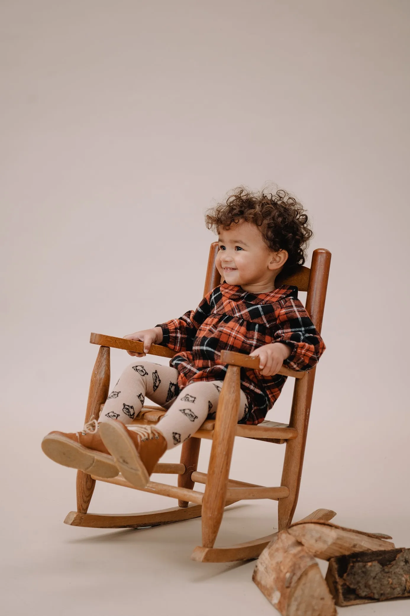 Sproet & Sprout Romper Flannel Check Loose Fit | Barn Red