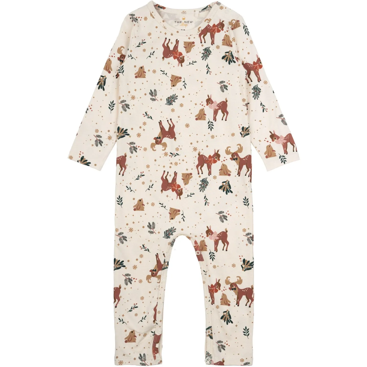 THE NEW Siblings White Swan AOP Holiday Jumpsuit