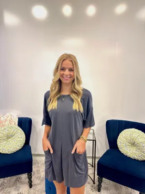 Tinsley T-Shirt Romper in Charcoal