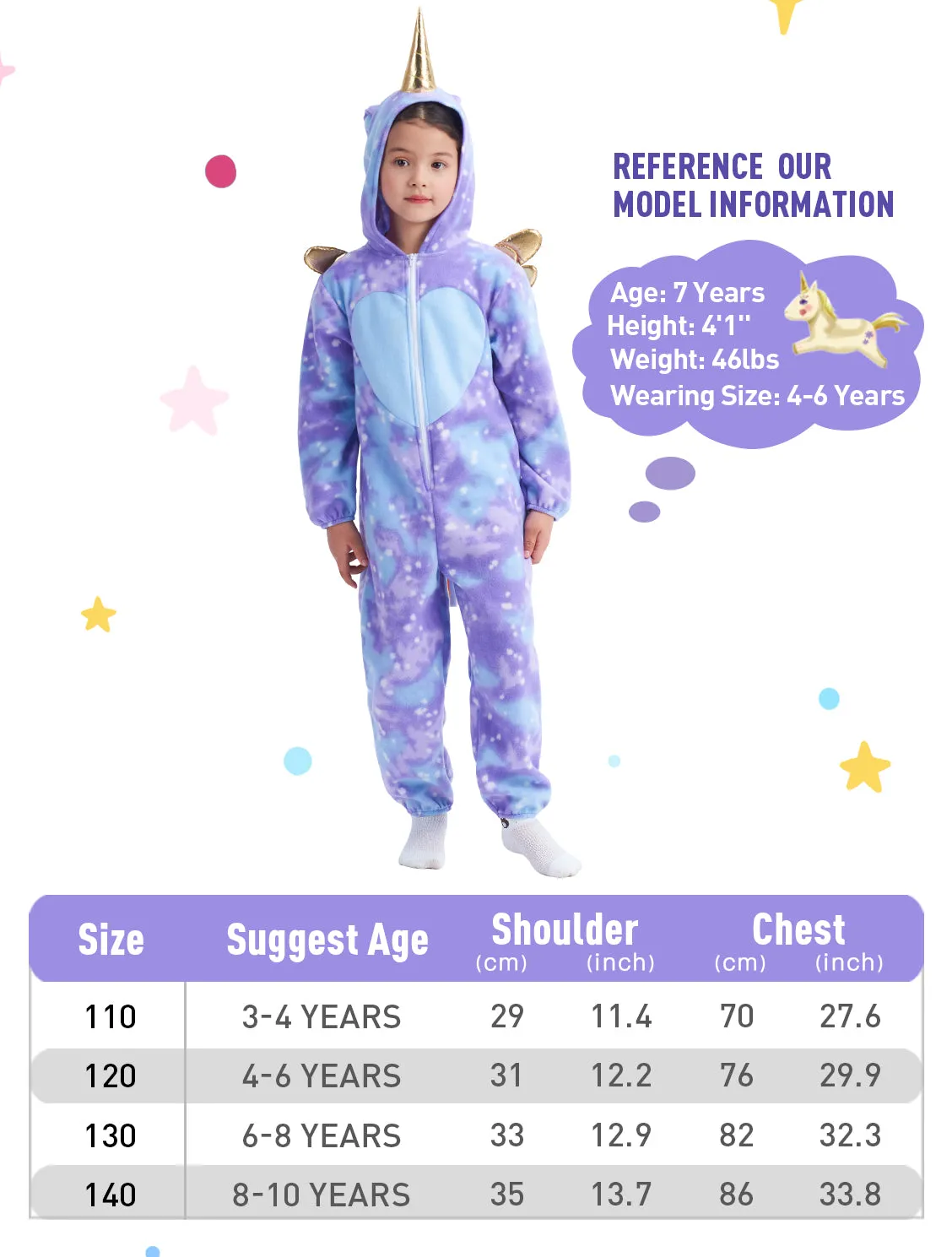 Unicorn Pajamas for Kids Animal Sleepwear Girls Flannel Romper