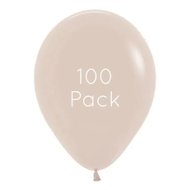 White Sand Balloons - 100 Pkt