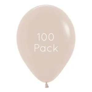 White Sand Balloons - 100 Pkt