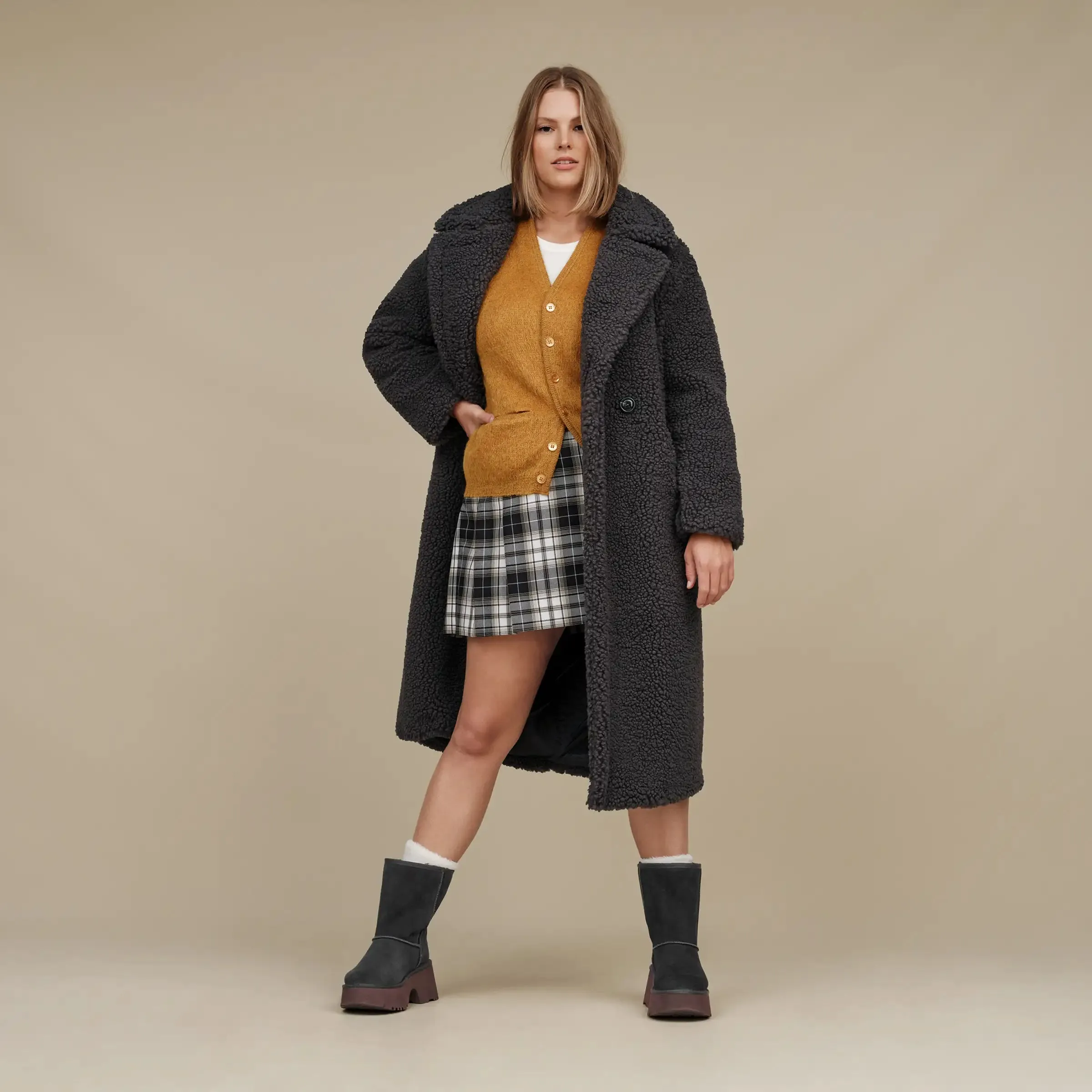 Women's Gertrude Long Teddy Coat