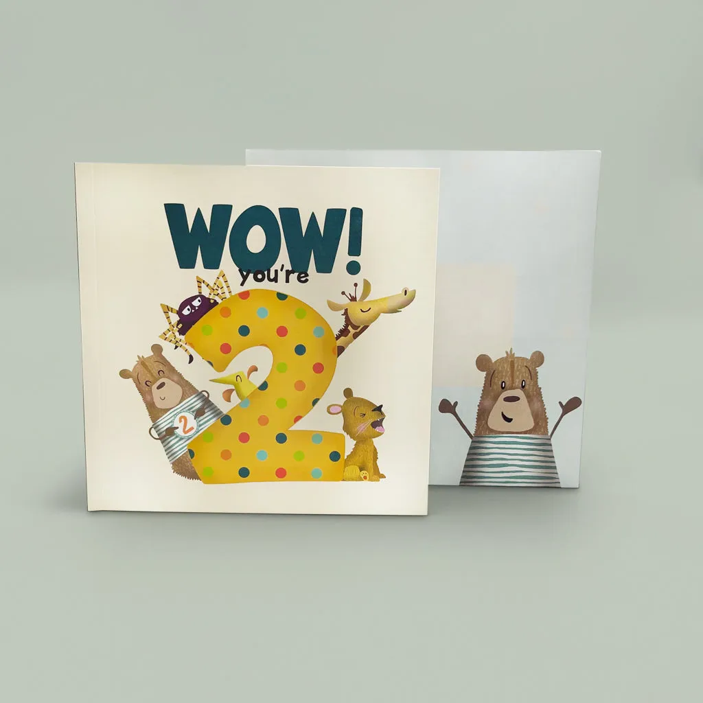 Wow You're 2! Personalised Bertie's Second Birthday Balloon Gift Set