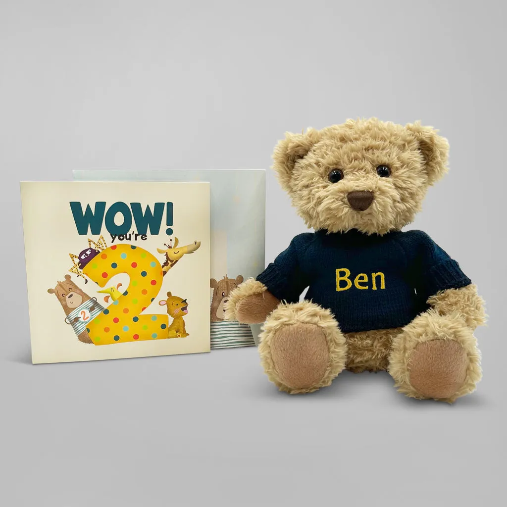 Wow You're 2! Personalised Bertie's Second Birthday Balloon Gift Set